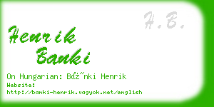 henrik banki business card